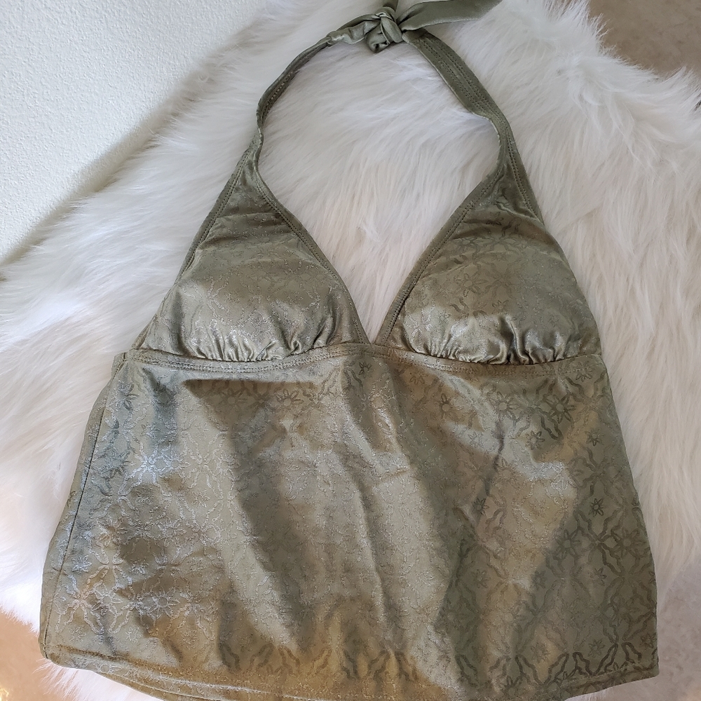 Issac Mizrahi Swimsuit Top with Neck Straps